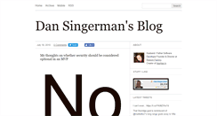 Desktop Screenshot of blog.dansingerman.com